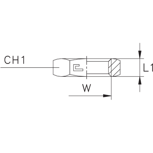 Гайка шестигранная стопорная VH UNF 7/8"