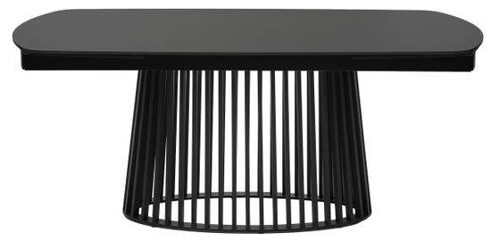 Стол DESIO 180 PURE BLACK SOLID CERAMIC Черный мрамор матовый, керамика/черный каркас