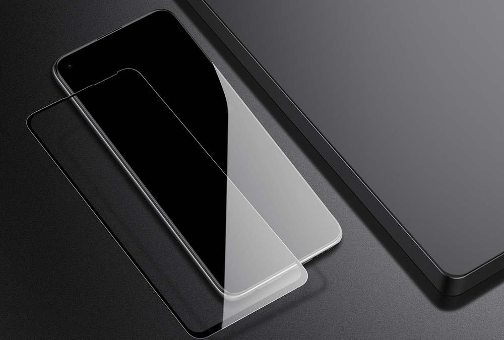 Защитное стекло для телефона Xiaomi Redmi Note 9T с черной рамкой 2,5D Full Glue