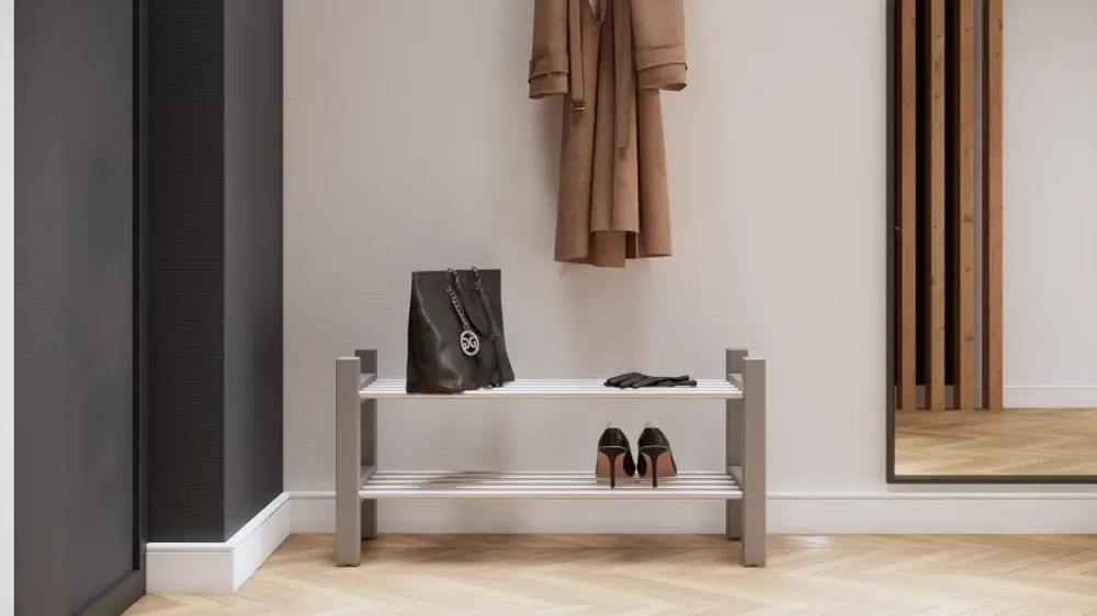 Полка для обуви - аналог IKEA/МИЧА/ИКЕА, 82x33см, серый