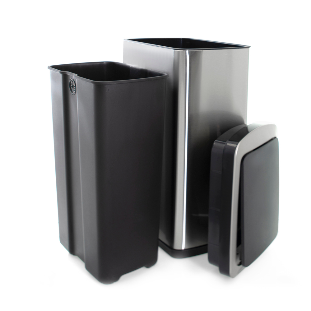 Ведро для мусора сенсорное, прямоугольное, узкое, внутр ведро, Foodatlas JAH-5312, 30 л