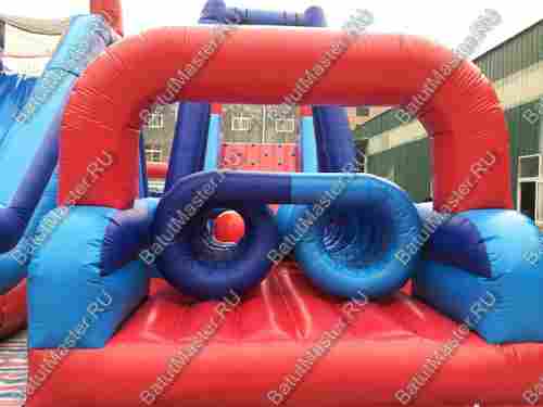 Надувная спортивная полоса препятствий "Веселое испытание" 13,1*8,6*5,8 м