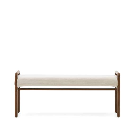 Скамейка Macaret со съемным чехлом из массива дуба с отделкой орех 120 см