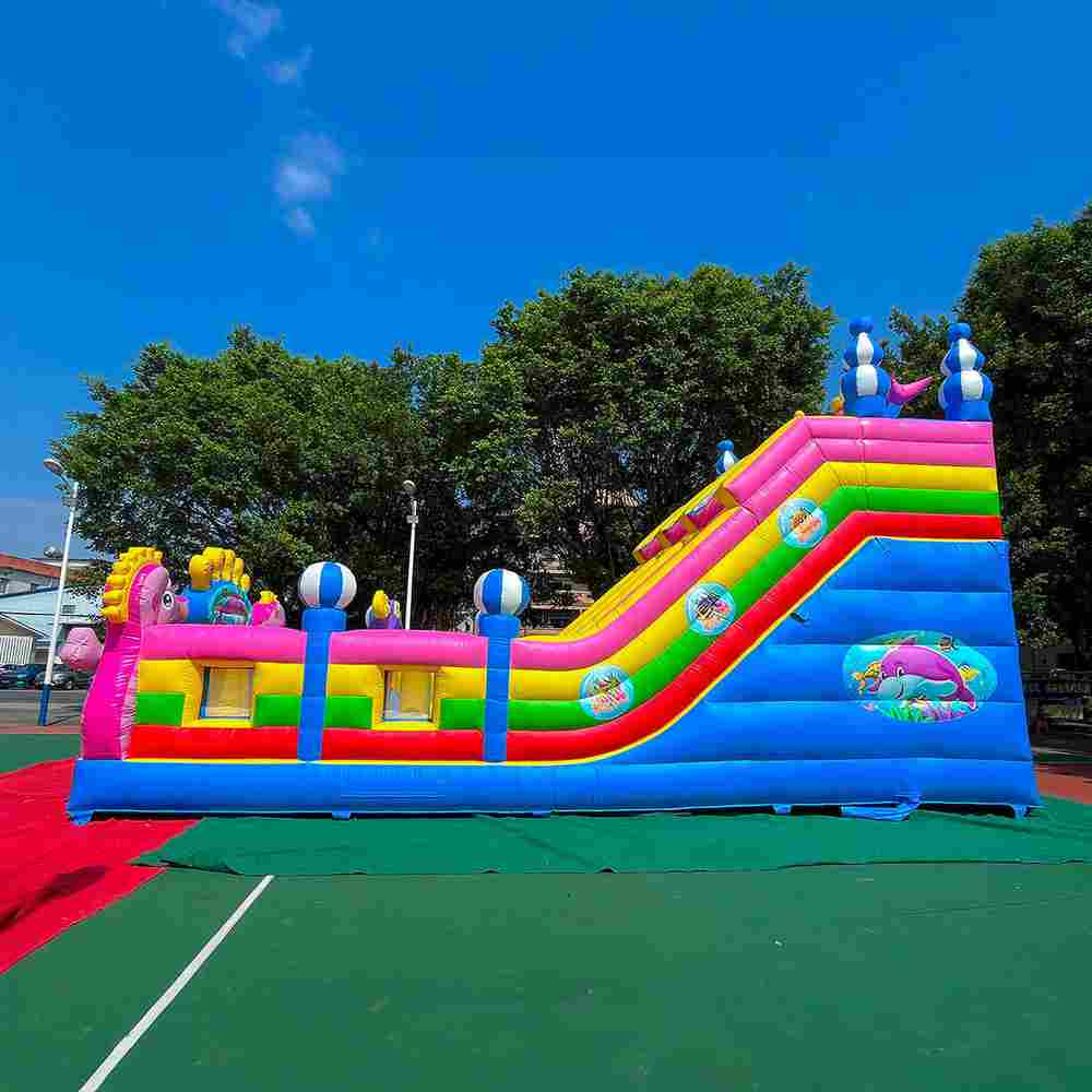 Коммерческий надувной батут «В гостях у дельфинов 2», 10*5*5 м