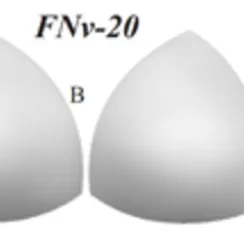 !Дефект!Чашка-вкладыш Треугольник черный, 44 размер, Беларусь