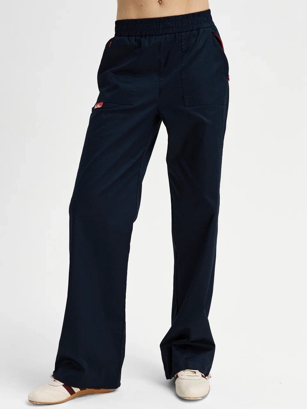 Брюки свободные медицинские женские Йошо, нэви хлопок
