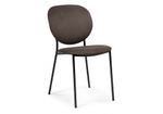 Стул на металлокаркасе Woodville Саранда кофе, черный глянец