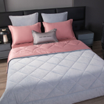 КПБ на резинке Сатин Velvet Premium с Одеялом VPR002, Евро, 4 наволочки, простынь 180*200*25