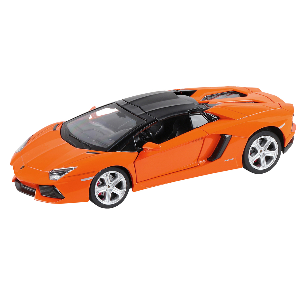 Модель 1:24 Lamborghini Aventador Roadster, оранжевый, откр. двери и багажник, свет, звук