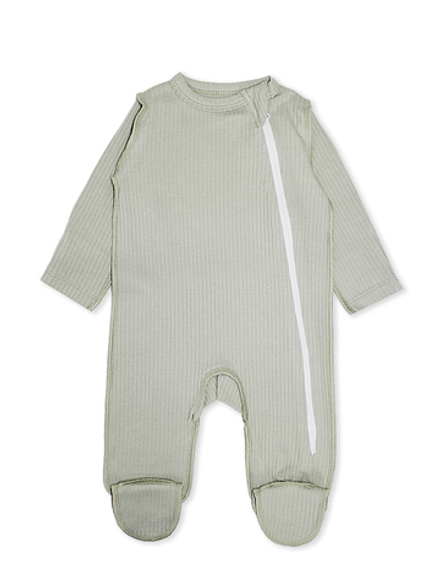 Комбинезон швы наружу на молнии Рубчик Шалфей RinaAmari