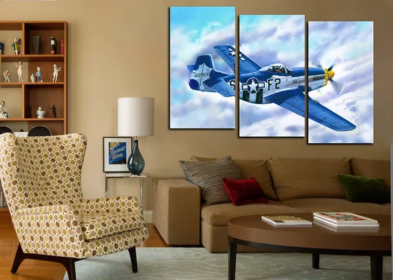 Модульная картина "Самолет F2"