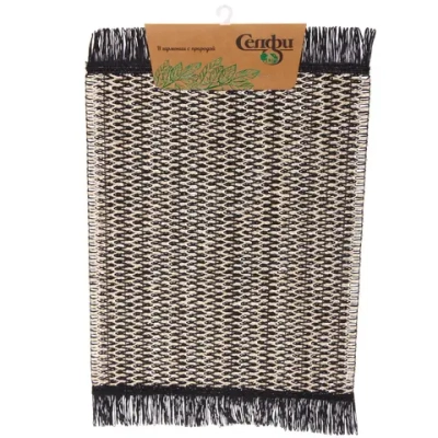 Салфетка на стол 30*45см «Бохо» плетеная, черная