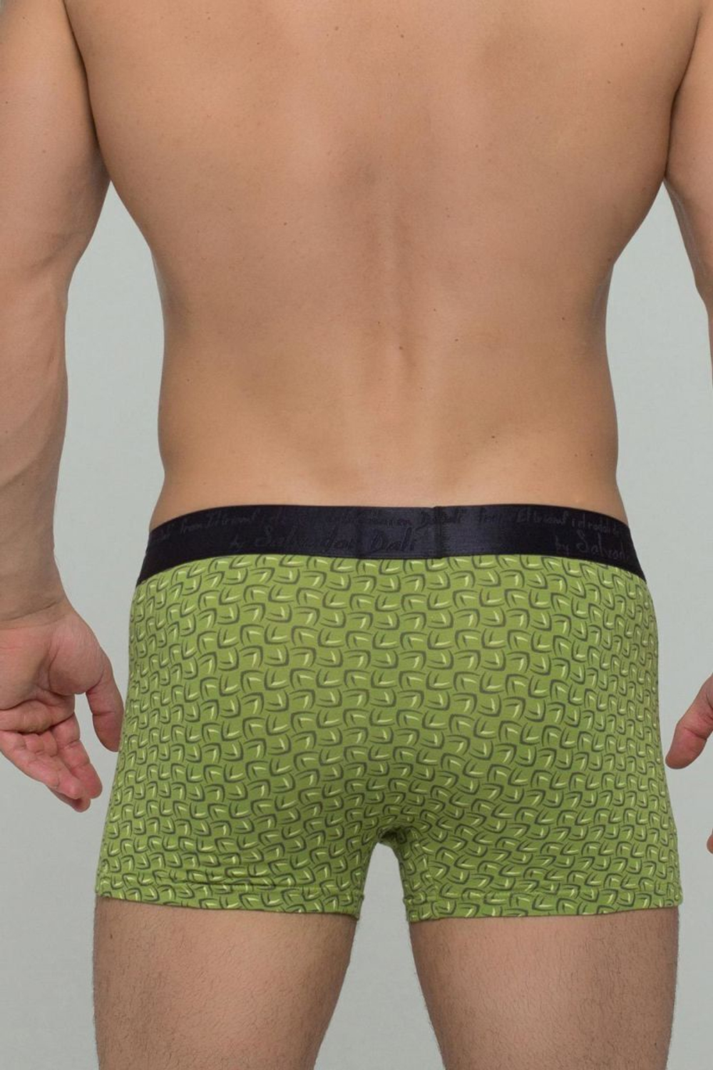 Мужские трусы-боксеры с мелким узором из бумерангов (Размер: XXL) (Цвет: черный)