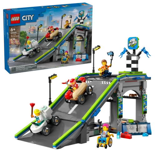 Конструктор LEGO City 60460 Никаких ограничений: Трасса для гоночных автомобилей с рампой