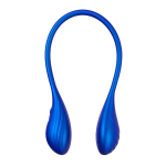 Синий двусторонний вибратор с управлением через приложение 46см ToyFa L'eroina Agamien 565003