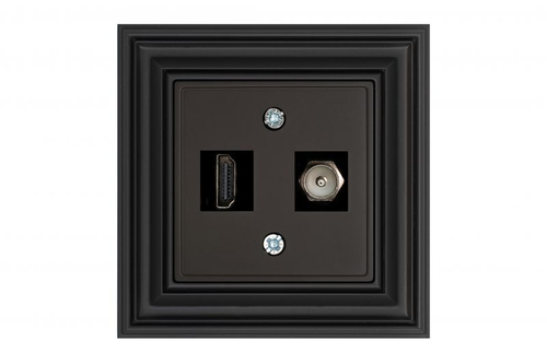 Розетка HDMI TV черный матовый LIREGUS RETRO