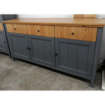 Тумба «Сканди» 3 глухие двери и 3 ящика серый 7046/антик