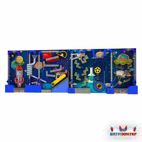 Интерактивная стена для детского сада «Галактика движения», 6,2×1,8×0,6 м