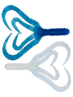 Твистер несъедобный Helios Credo Four tail 3,35"/8,5 см Phosphorus 30шт. (HS-20-041-N-30)