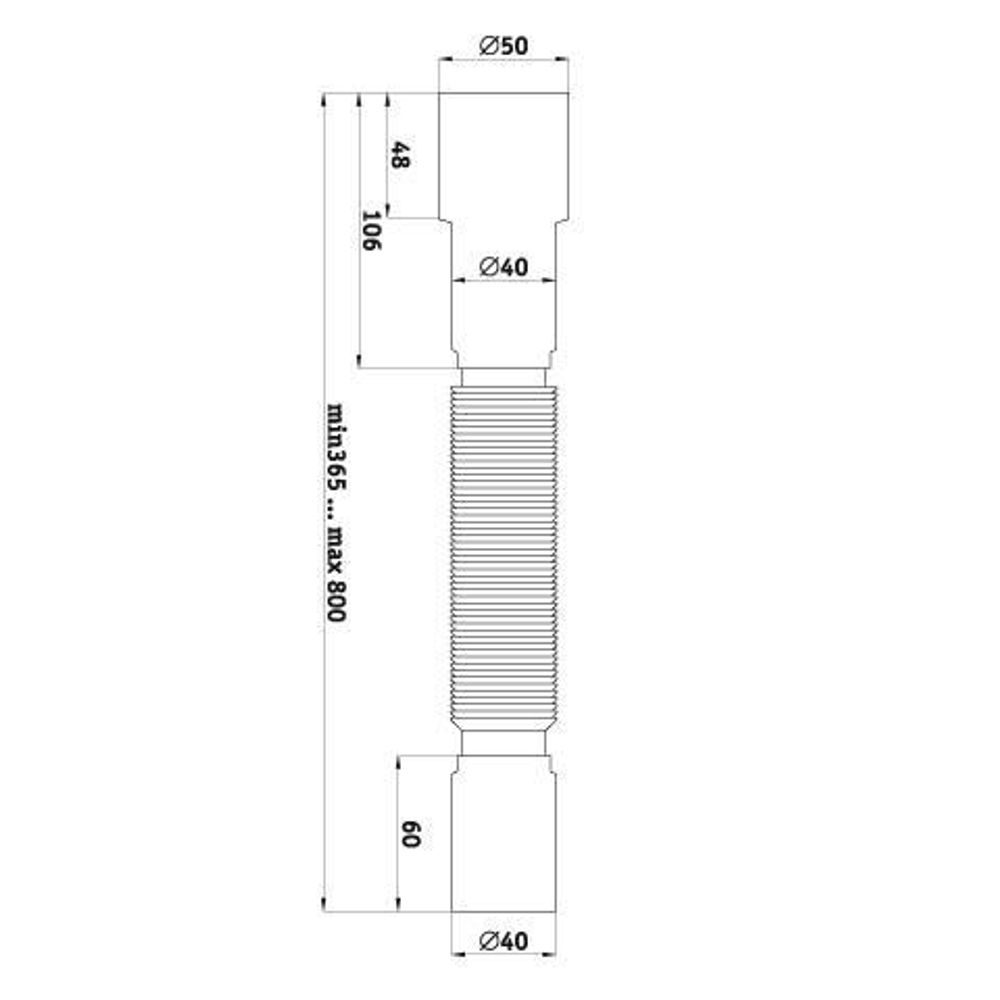 САНДЕСАНТ ГИБКАЯ ТРУБА 40Х40 50 (T003-АК)
