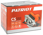 Пила циркулярная PATRIOT CS 188, мощность 1500Вт, пильный диск 185х30 мм (190301630)