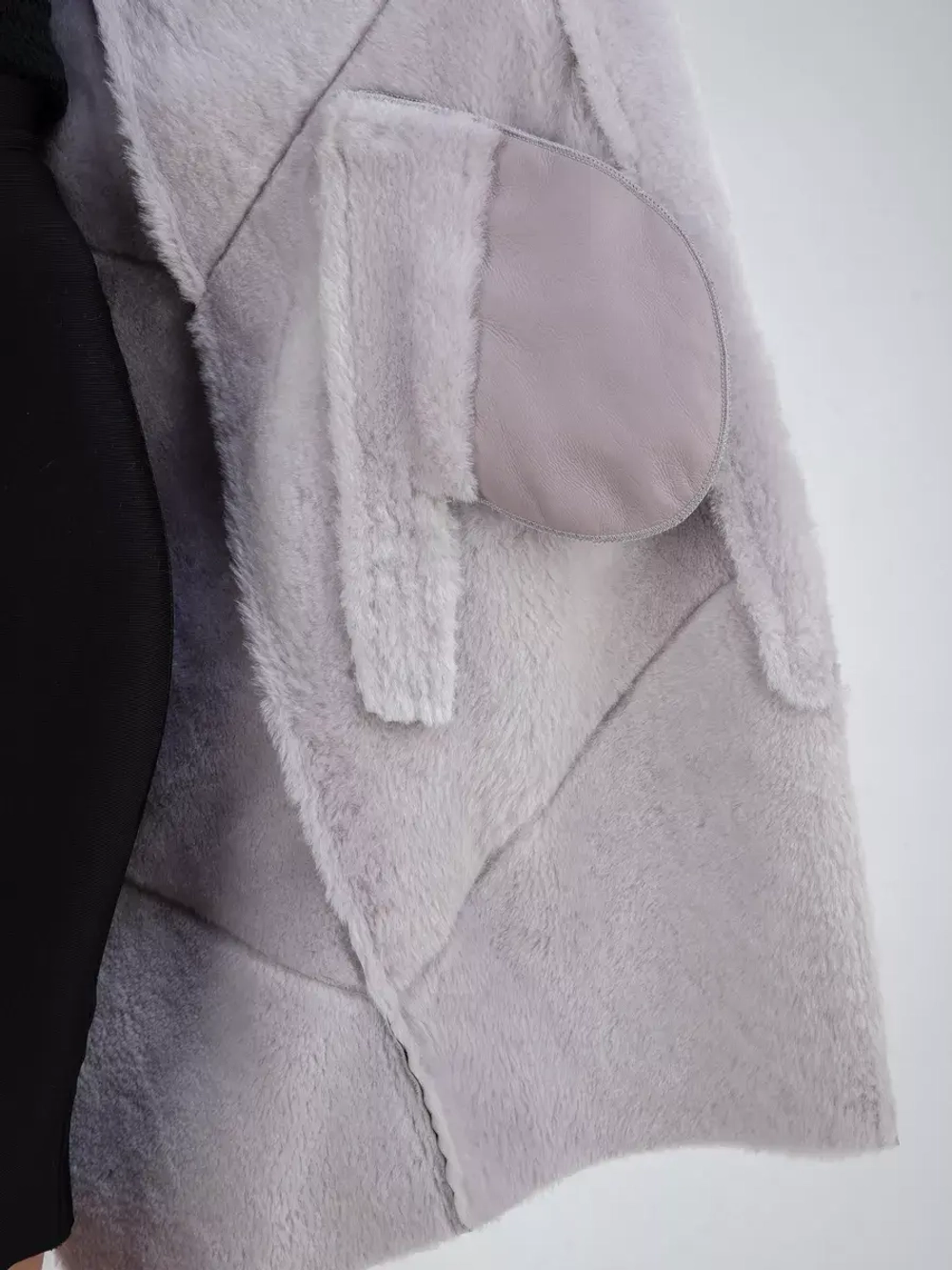 Дубленка зима натуральная удлиненная с капюшоном