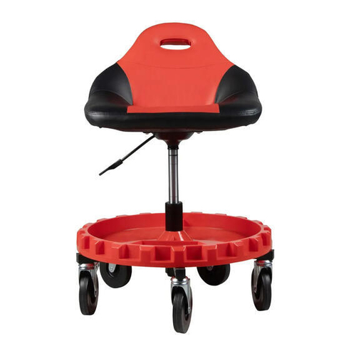 WDK Стул рабочий с лотком для инструмента, мягким покрытием и спинкой