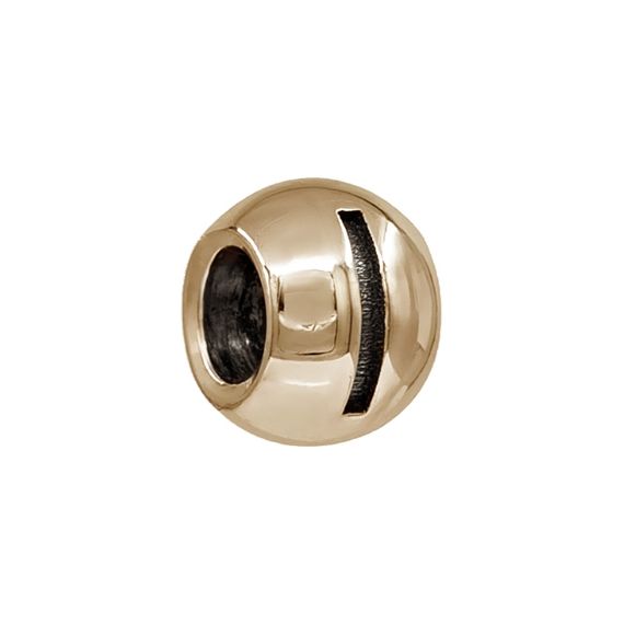 Шарм с руной Иса - бусина для браслета из бронзы, вид 1