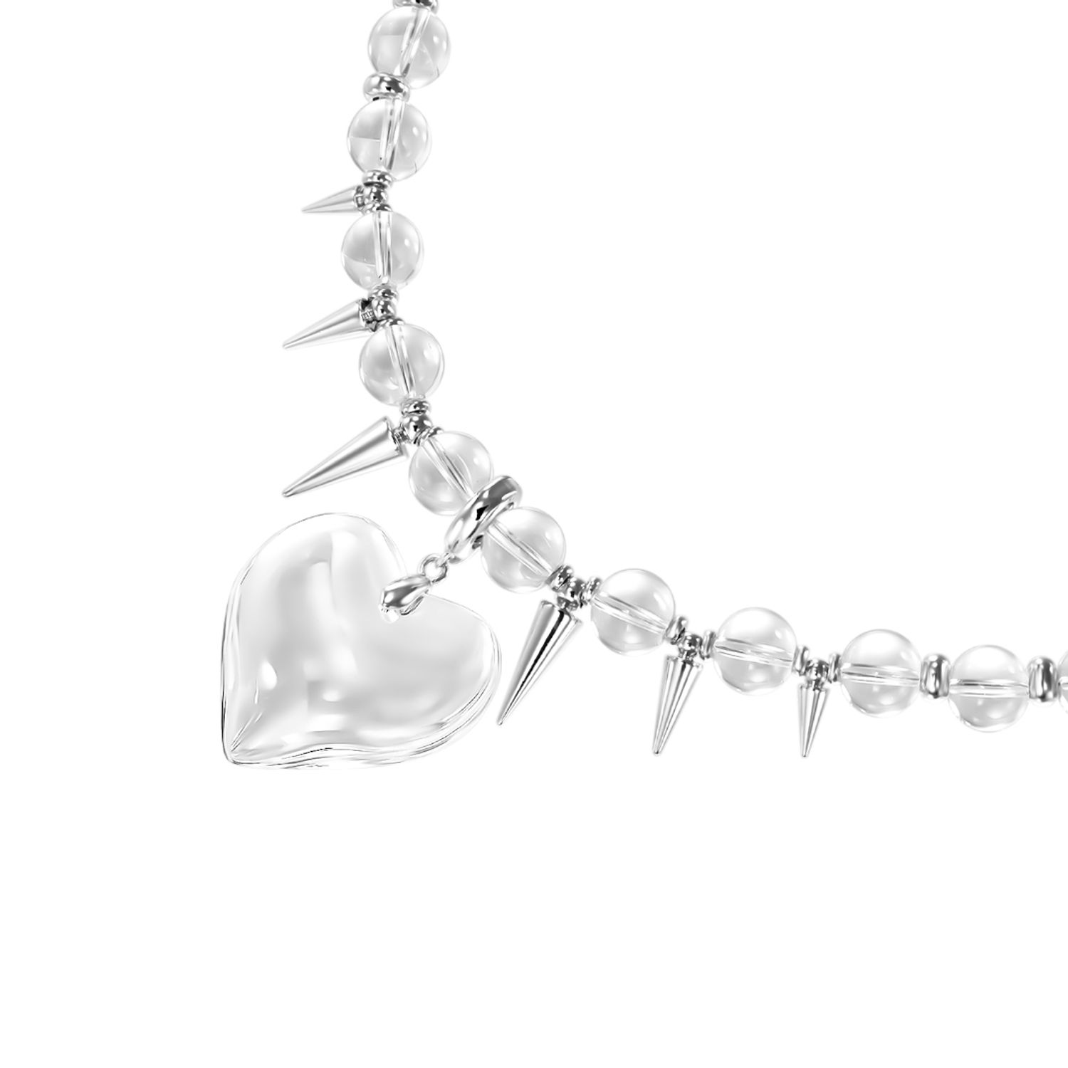Колье Broken Heart Silver-Clear Necklace