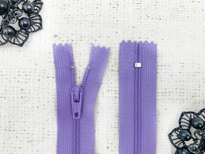 Молния брючная SBS автомат, L 20 см, Т3, н/р, тёмная сирень