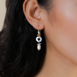 Серьги Franck Herval, Bianca, с жемчугом, перламутром и горным хрусталем, FH26.1-12-70170 (белый)