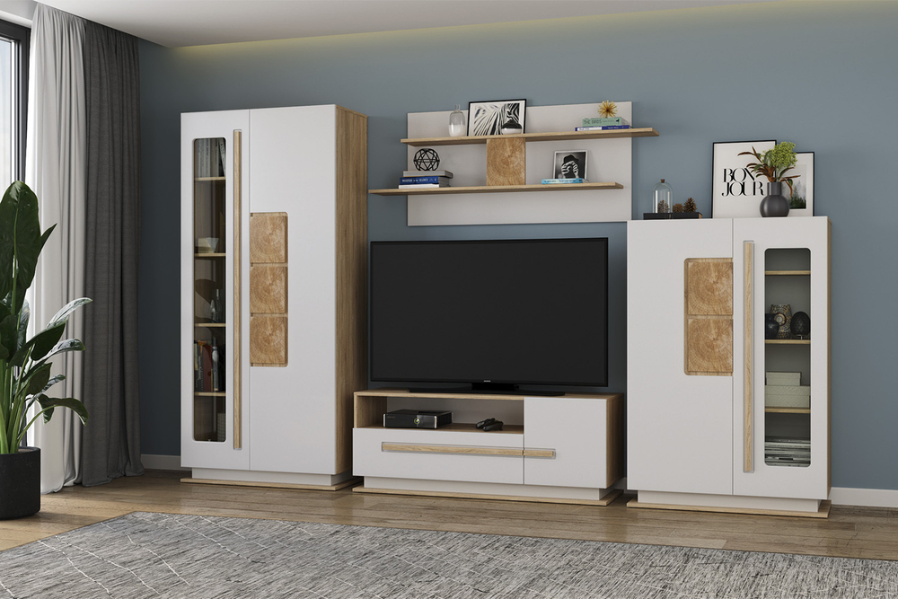 Шкаф Дора 30.02-02, Дуб Сонома, Белый