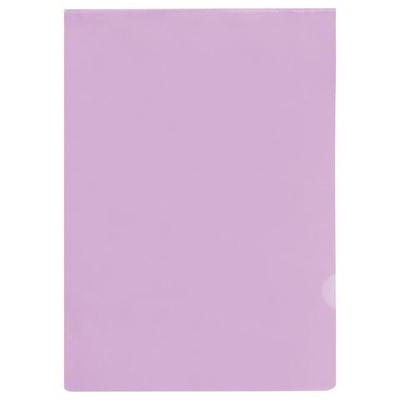 Папка-уголок А4 пластик, прозрачная, фиолетовая (Стамм)