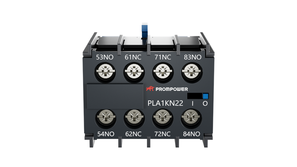 Блок всп. контактов Prompower PLA1KN22 серии Pulse, фронт. монтажа для серии PLC1-K, 2НО+2НЗ