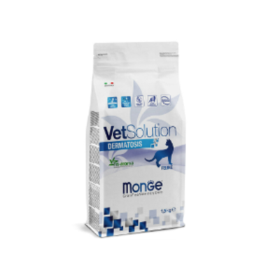 Сухой корм диетический для кошек при заболеваниях кожи Monge VetSolution Cat Dermatosis Дерматозис 1,5кг