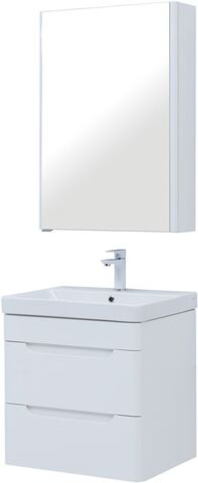 Мебель для ванной Aquanet София 60 белый глянец (2 ящика)