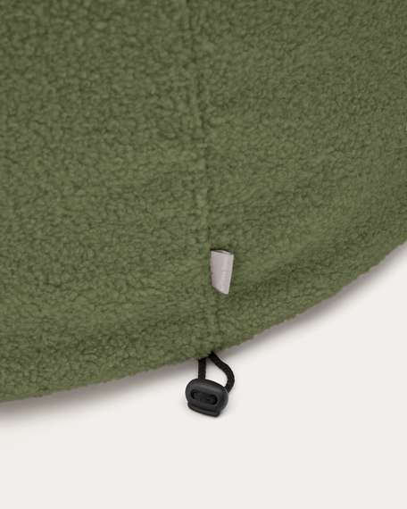 Пуф Kaeli Ø43х44 см со съемным чехлом из зеленого букле