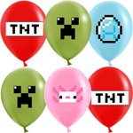 Шар (12''/30 см) Пиксели, TNT, Ассорти, пастель, 2 ст, 25 шт.