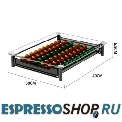 Органайзер для хранения капсул, черный, 60 капсул