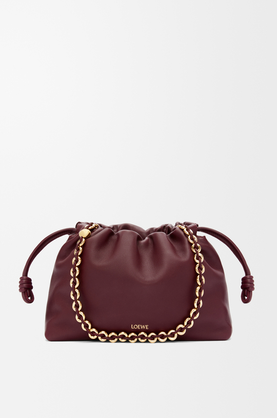 Loewe Сумка Flamenco среднего размера из мягкой кожи ягненка наппа, бургунди