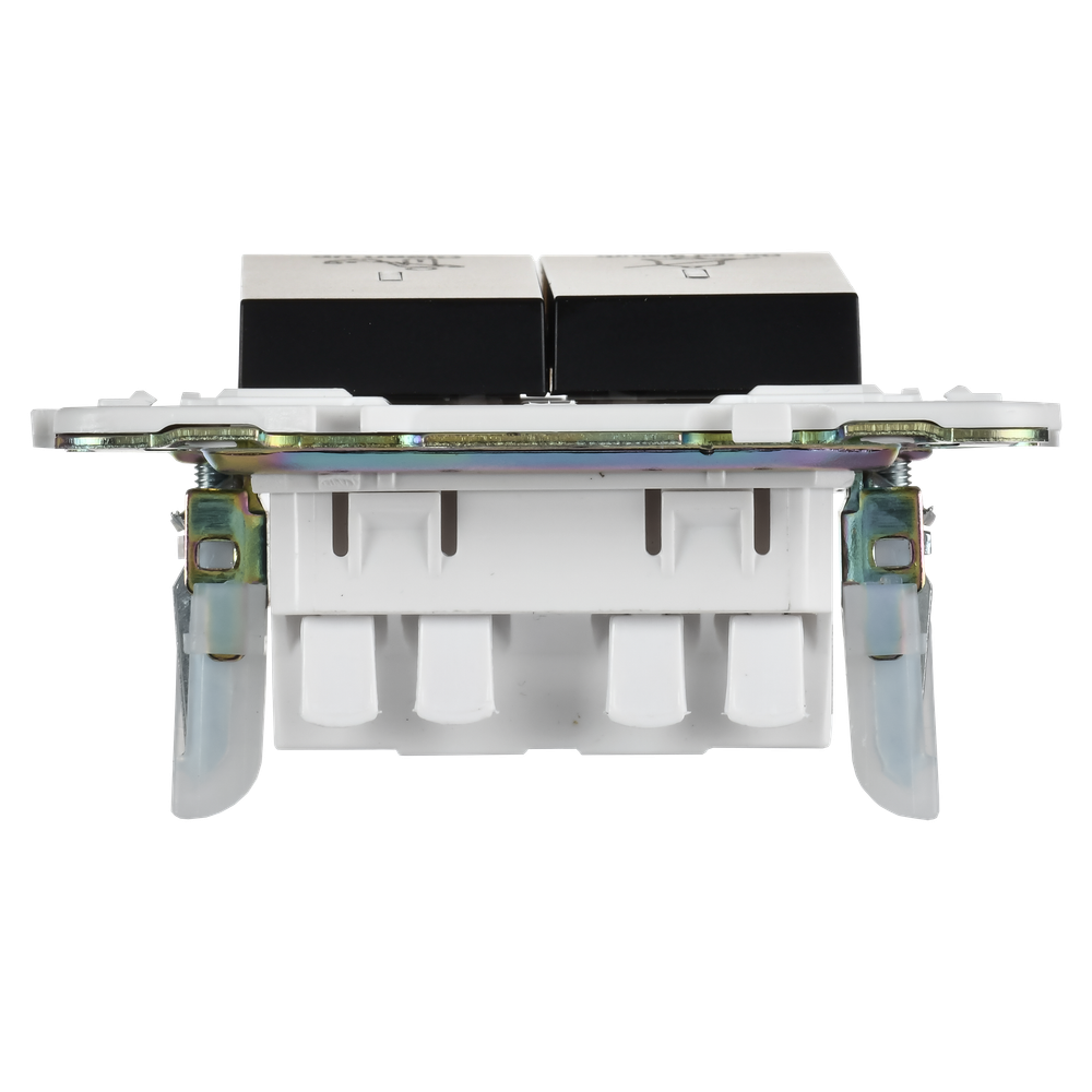 SKANDY Выключатель 2-клавишный с индикацией для отелей 10А SK-V16Bl черный IEK