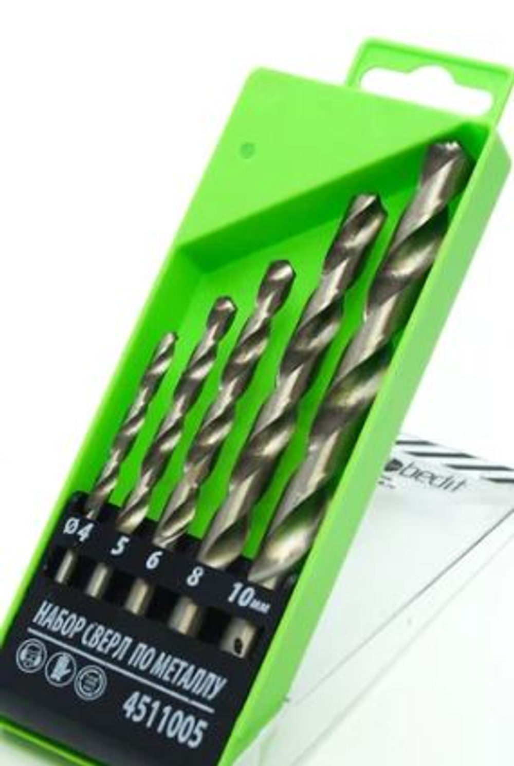 Набор сверл по металлу   5шт (4;5;6;8;10) Pobedit 4511005