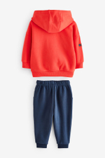 Толстовка с капюшоном и джоггеры в комплекте для мальчика Next N96-328, Красный, Темно-синий