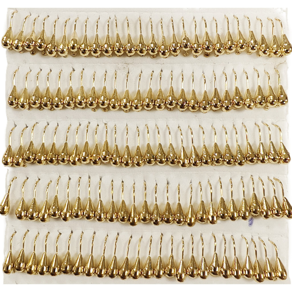 Мормышки вольфрамовые №2.5 Капля, цвет золото, 0,25 гр.( набор 10 штук) цена указана за 1 штук