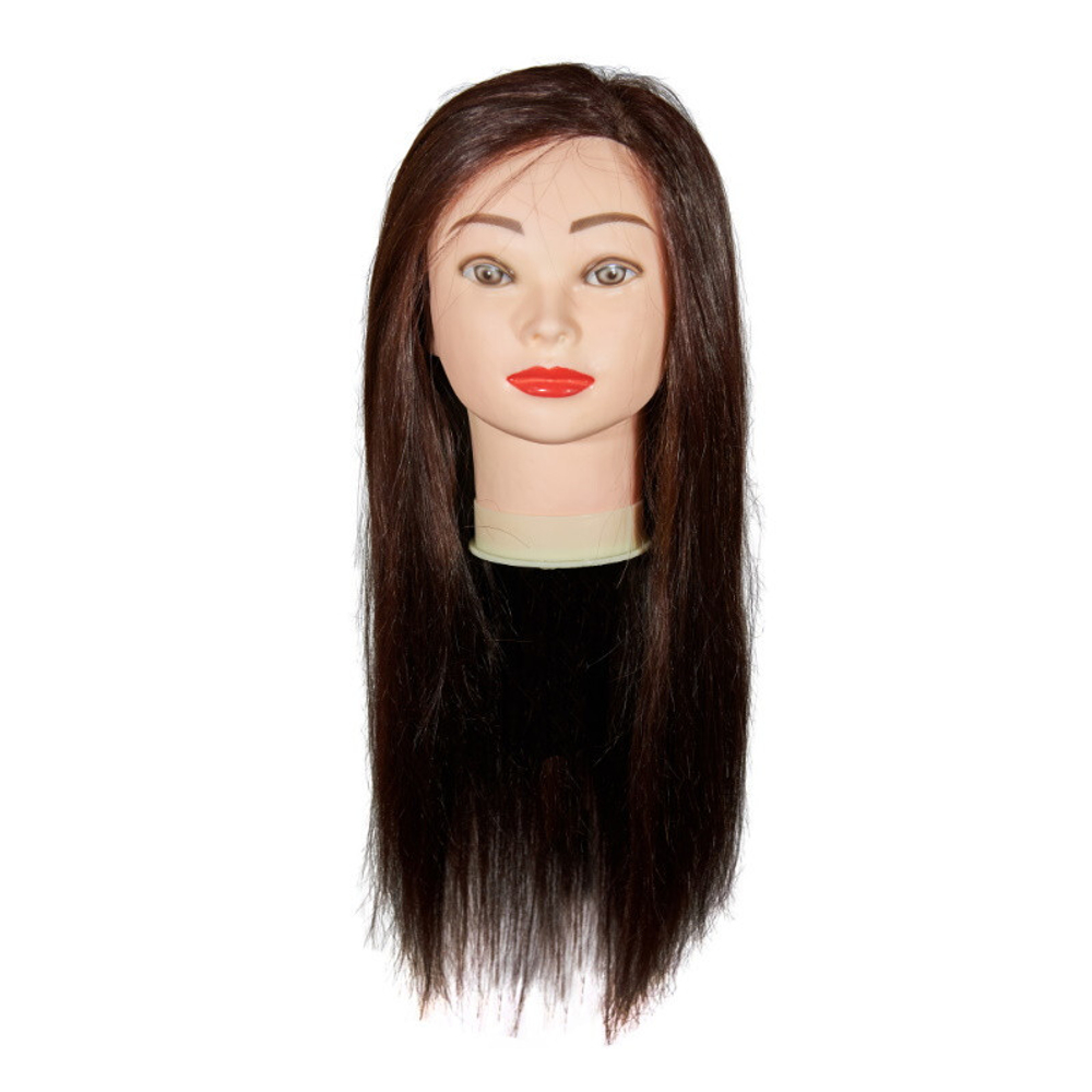 Голова-манекен учебная 918AB, 90% натуральные волосы, 60-65 см