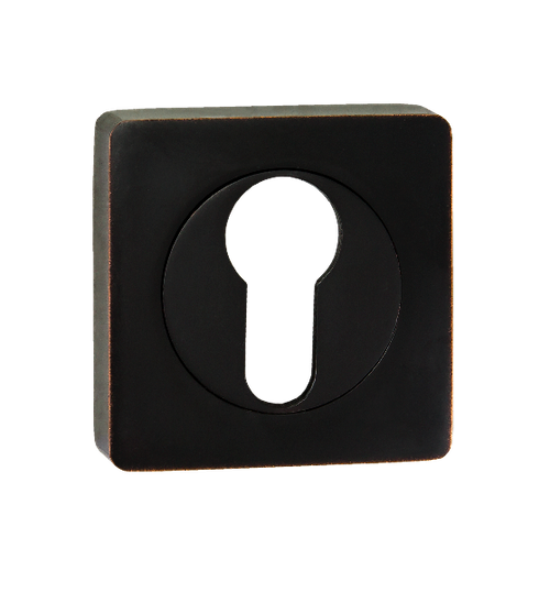 Накладка квадрат на цилиндр Пуэрто INET AL 02 ABB, цвет бронза черная с патиной (гарантия - 12 месяцев)