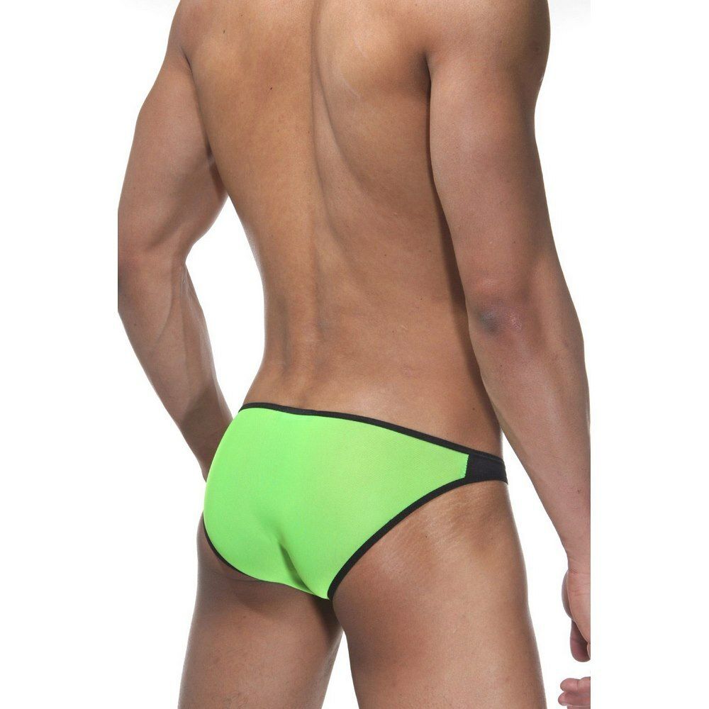 Мужские трусы слипы черно-зеленые Cosmos Colors RS10BBG