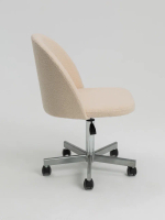 Стул Черри пятилучие сталь черная/серебро