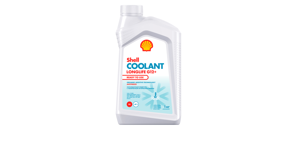 Антифриз красный SHELL Coolant Longlife G12+  -40 1л
