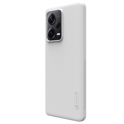 Тонкий жесткий чехол белого цвета от Nillkin для Xiaomi Redmi Note 12 Pro+ 5G, серия Super Frosted Shield